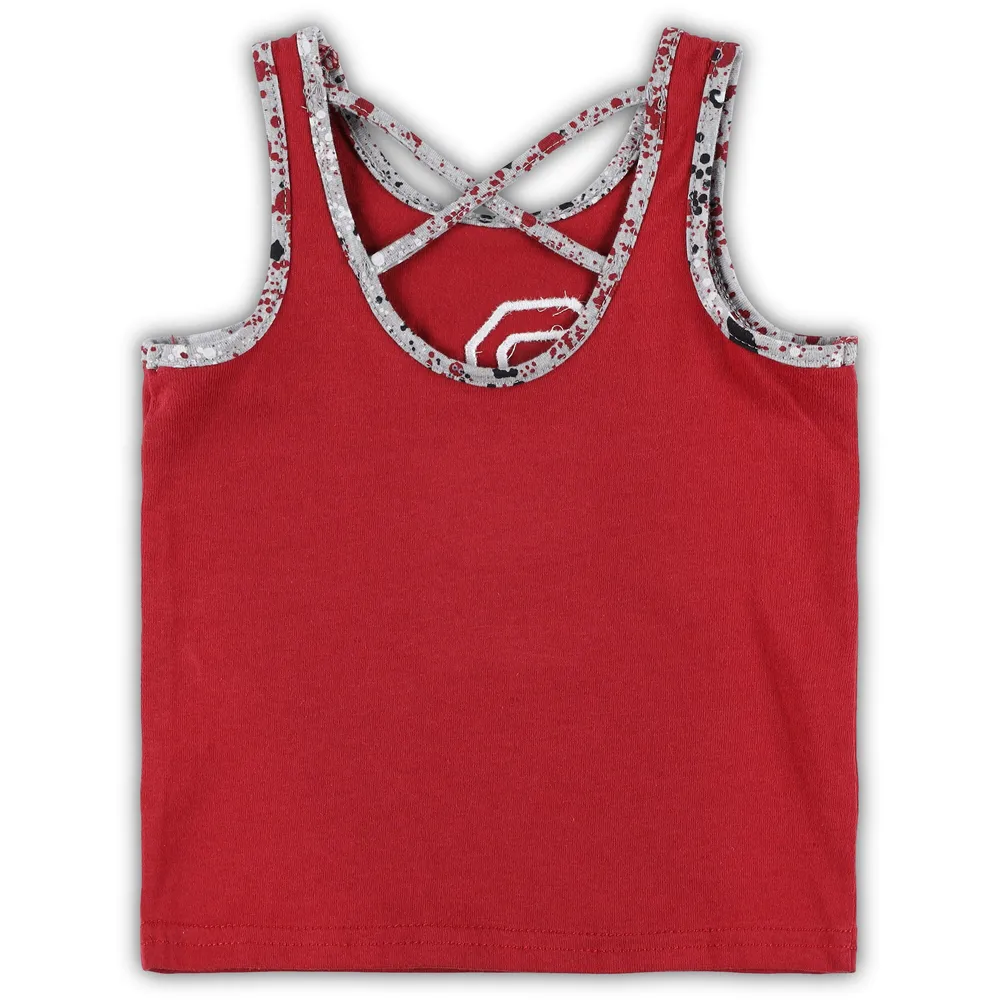 Ensemble jupe-short et débardeur Oklahoma Sooners Sweet Pea Colosseum Crimson/Grey pour fille