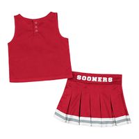 Girls Toddler Colosseum Crimson Oklahoma Sooners Carousel Cheerleader Set