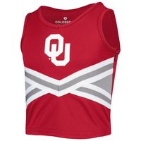 Girls Youth Colosseum Crimson Oklahoma Sooners Carousel Cheerleader Set