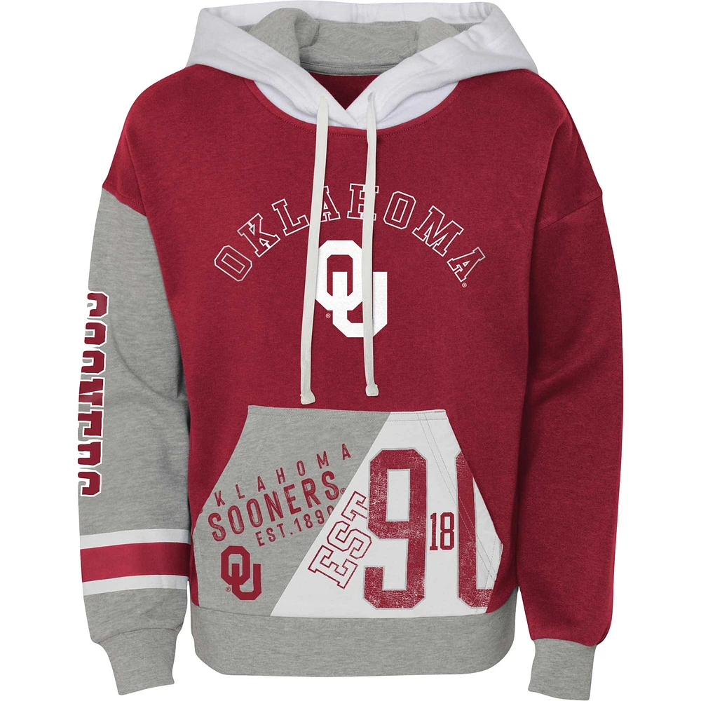 Sweat à capuche en molleton doux cramoisi Oklahoma Sooners True Fan pour fille