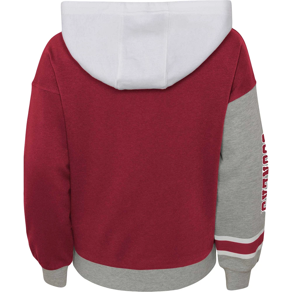 Sweat à capuche en molleton doux cramoisi Oklahoma Sooners True Fan pour fille