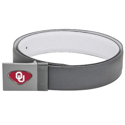 Oklahoma Sooners Reversible Leather Belt - Gray