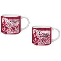 Lot de deux tasses empilables de 14 oz des Oklahoma Sooners d'Indigo Falls