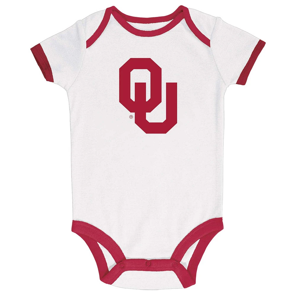 Lot de 3 bodys pour nourrissons Champion Cramoisi/Gris/Blanc Oklahoma Sooners