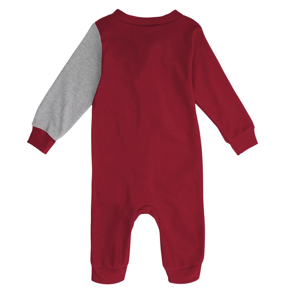 Infant Crimson/Heather Gray Oklahoma Sooners Halftime Two-Tone Sleeper