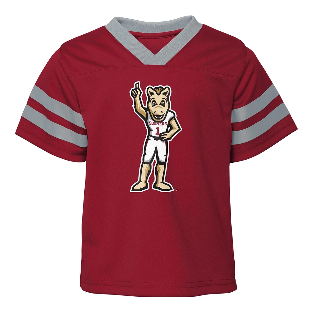 Infant Crimson Oklahoma Sooners Two-Piece Red Zone Jersey & Pants Set