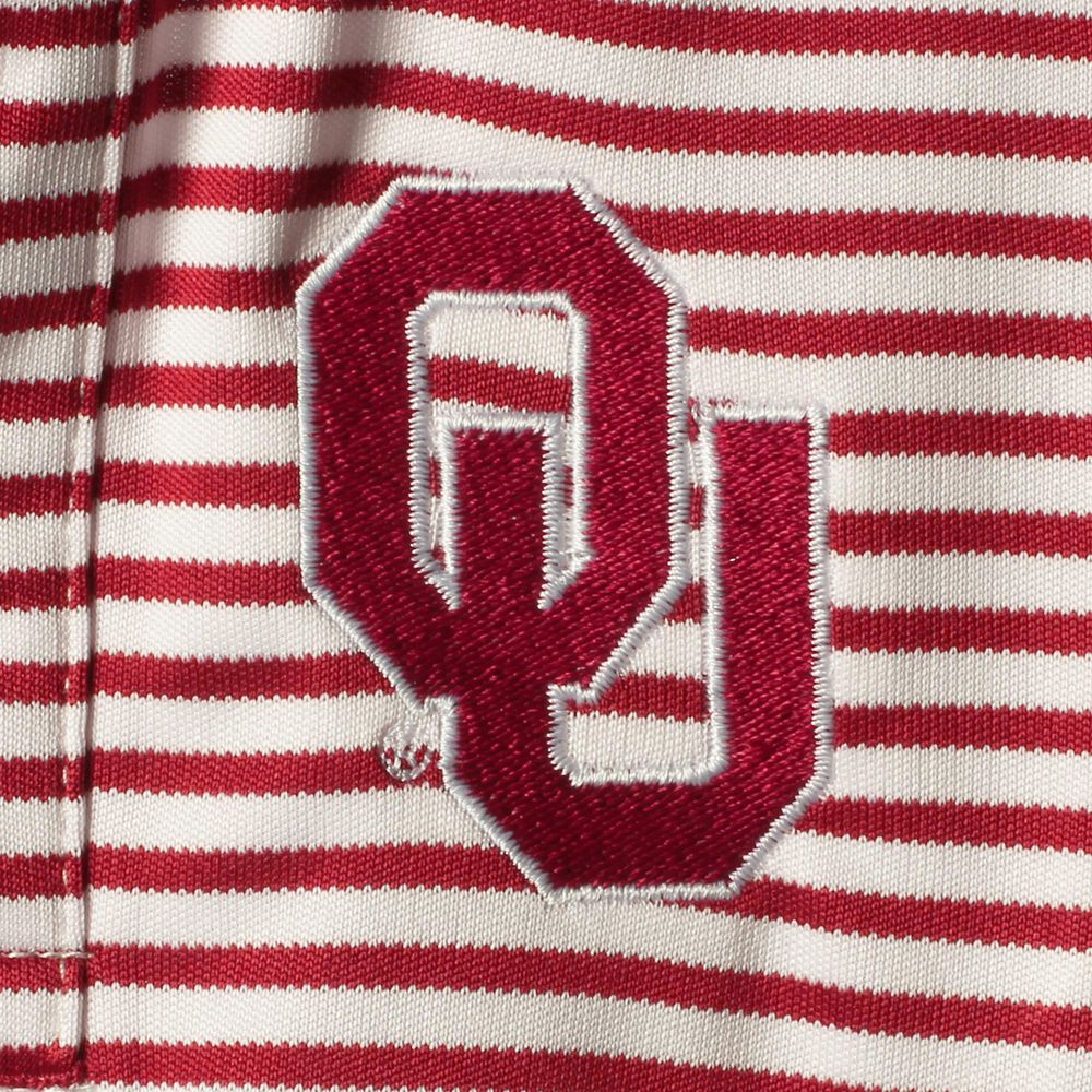 Infant Garb Crimson/White Oklahoma Sooners Carson Striped Short Sleeve Bodysuit