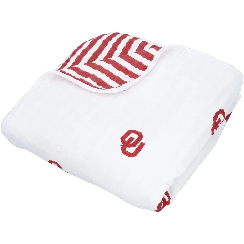 Couverture 4 couches en mousseline Oklahoma Sooners 47 po x 47 po pour bébé