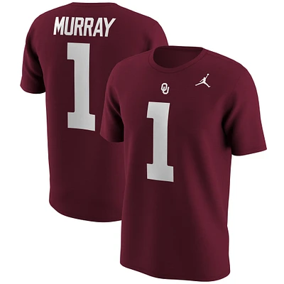 Kyler Murray Oklahoma Sooners Jordan Brand Alumni Nom et numéro T-shirt - Crimson