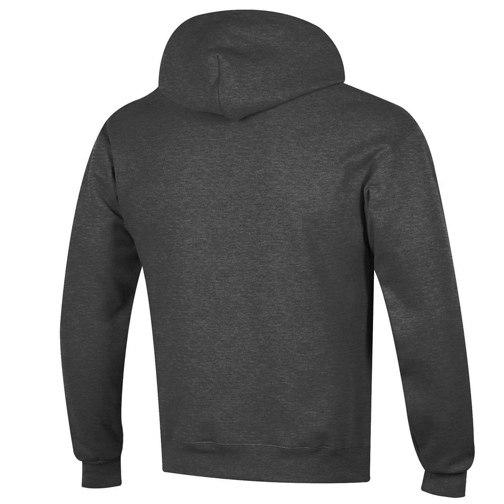 Men's Champion  Charcoal Oklahoma Sooners Arch Over Logo Pullover Hoodie