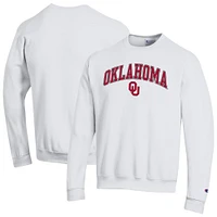 Men's Champion  White Oklahoma Sooners Arch Over Logo Pullover Sweatshirt