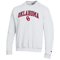 Men's Champion  White Oklahoma Sooners Arch Over Logo Pullover Sweatshirt