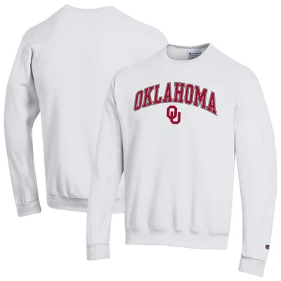 Men's Champion  White Oklahoma Sooners Arch Over Logo Pullover Sweatshirt