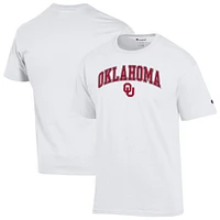 T-shirt blanc avec logo Arch Over des Oklahoma Sooners pour homme