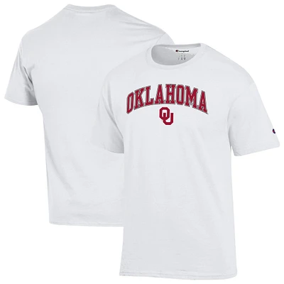 T-shirt blanc avec logo Arch Over des Oklahoma Sooners pour homme