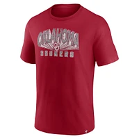 Men's Fanatics  Crimson Oklahoma Sooners Tradition & Established Staple T-Shirt