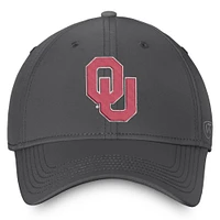 Men's Top of the World  Charcoal Oklahoma Sooners Trainer Adjustable Hat