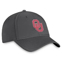 Men's Top of the World  Charcoal Oklahoma Sooners Trainer Adjustable Hat
