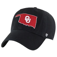 Men's '47 Black Oklahoma Sooners Clean Up Adjustable Hat