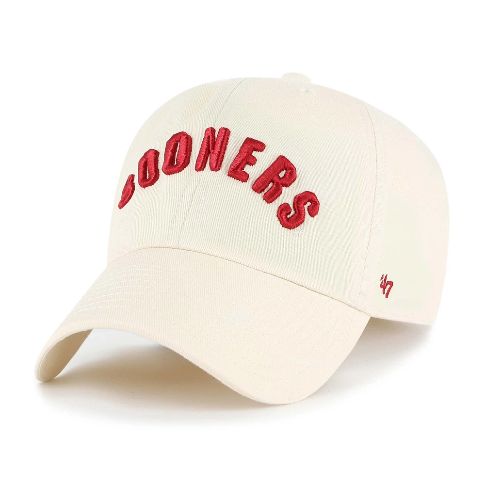 Men's '47 Natural Oklahoma Sooners Vault Clean Up Adjustable Hat
