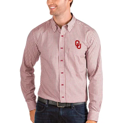 Men's Colosseum White Oklahoma Sooners Spontaneous Is Romantic Camp Button-Up Shirt