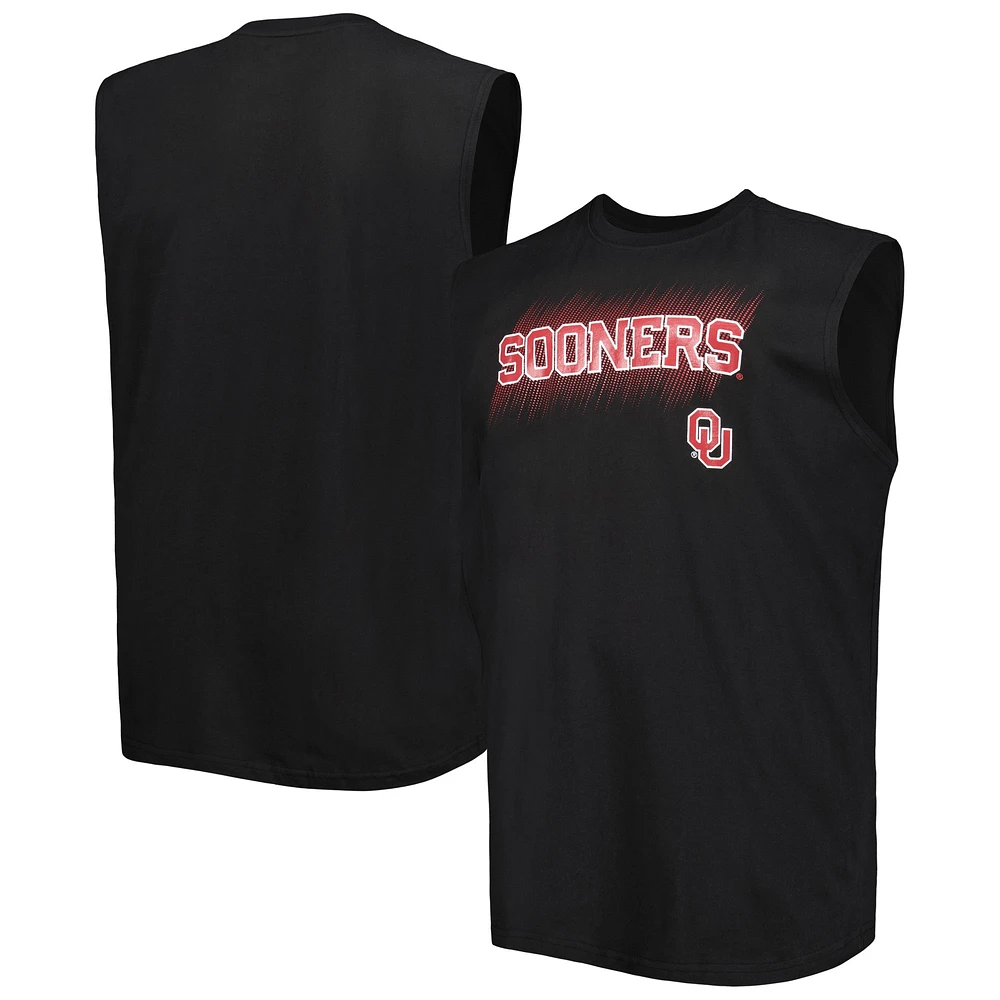 Men's Black Oklahoma Sooners Big & Tall Tank Top