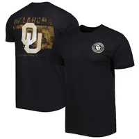 T-shirt noir Oklahoma Sooners camouflage drapeau 2 coups pour homme