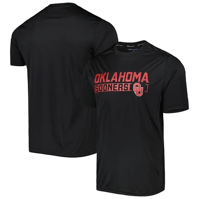 T-shirt noir Champion Oklahoma Sooners Impact Knockout pour homme