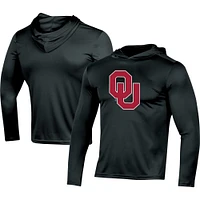 Men's Champion Black Oklahoma Sooners Logo Long Sleeve Hoodie T-Shirt