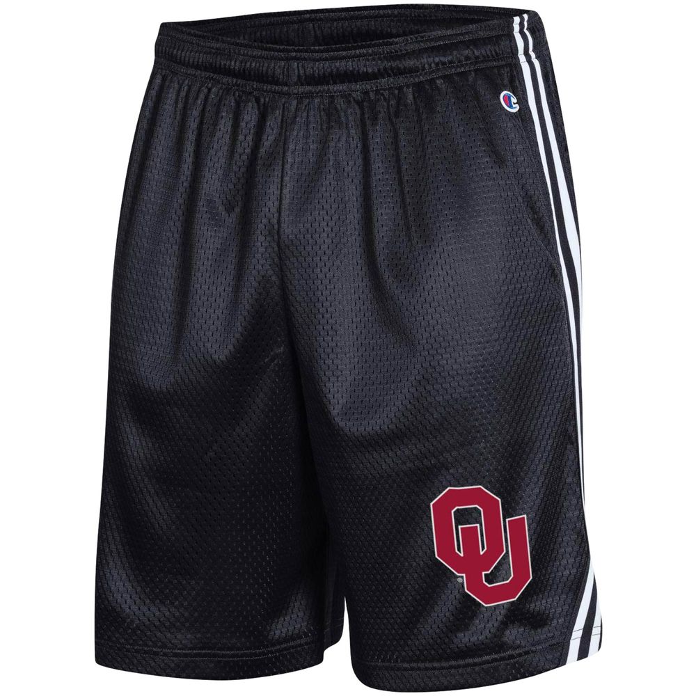 Men's Champion Black Oklahoma Sooners Team Lacrosse Shorts