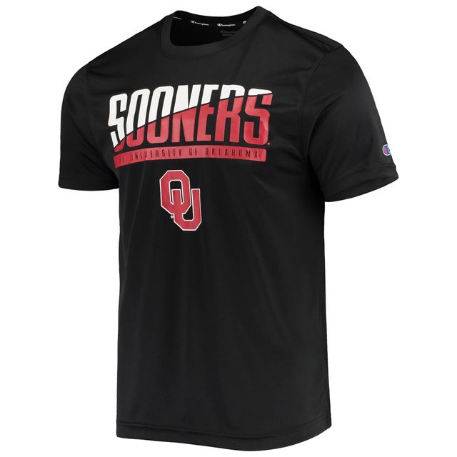 T-shirt noir Champion Oklahoma Sooners Slash pour homme