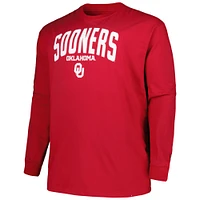 Champion Crimson Oklahoma Sooners Big & Tall Arch T-shirt à manches longues pour hommes