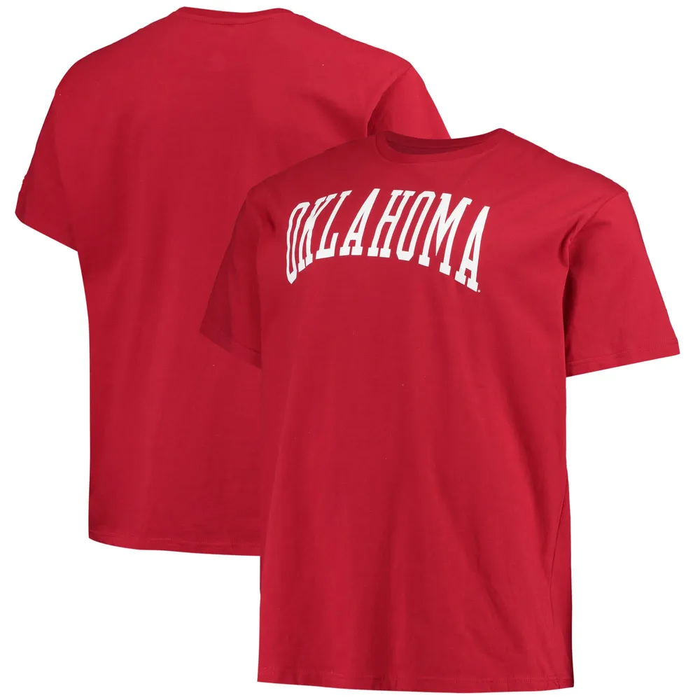 T-shirt Champion Crimson Oklahoma Sooners Big & Tall Arch Team Logo pour homme