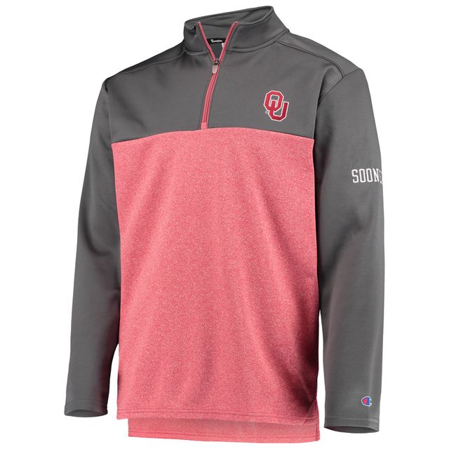 Veste à glissière quart de jour Champion Crimson Oklahoma Sooners pour hommes