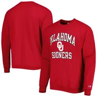 Men's Champion Crimson Oklahoma Sooners High Motor Pullover Sweatshirt