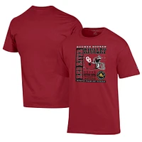 Men's Champion  Crimson Oklahoma Sooners Red River Rivalry Slogan T-Shirt