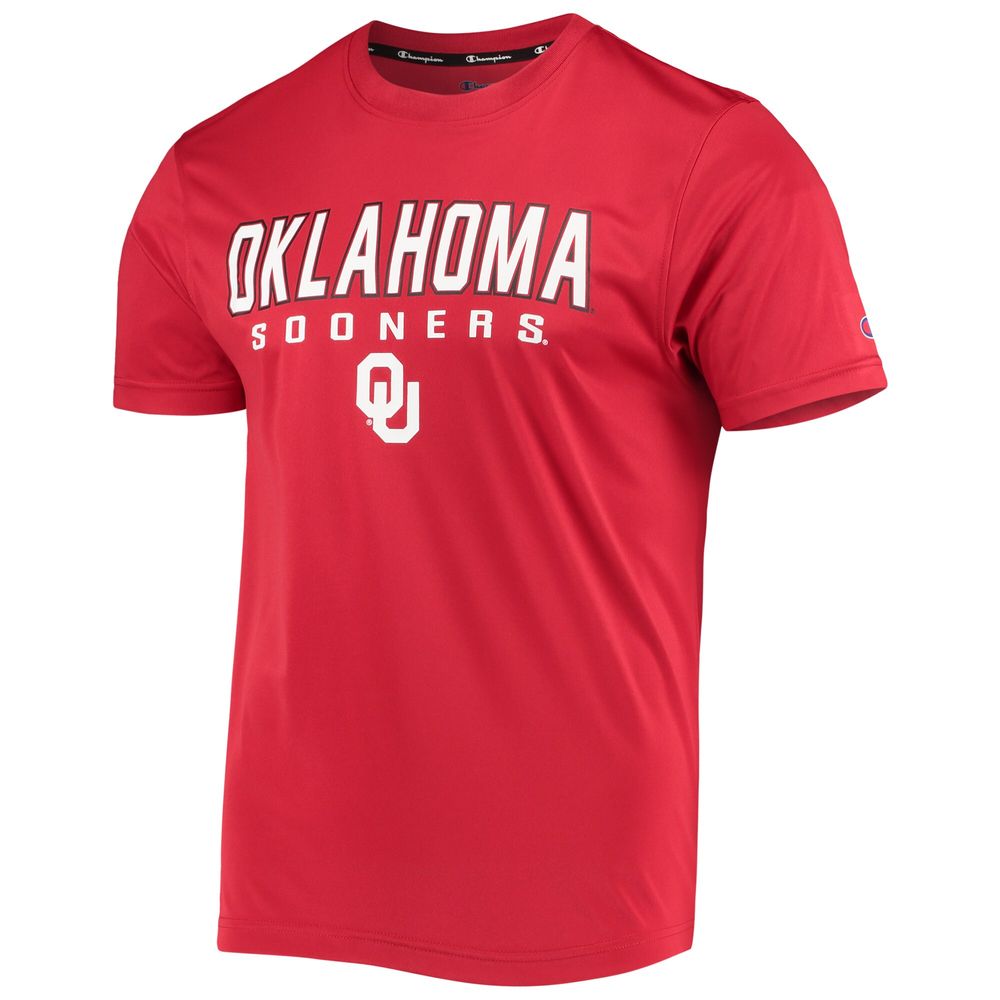 Men's Champion Crimson Oklahoma Sooners Stack T-Shirt