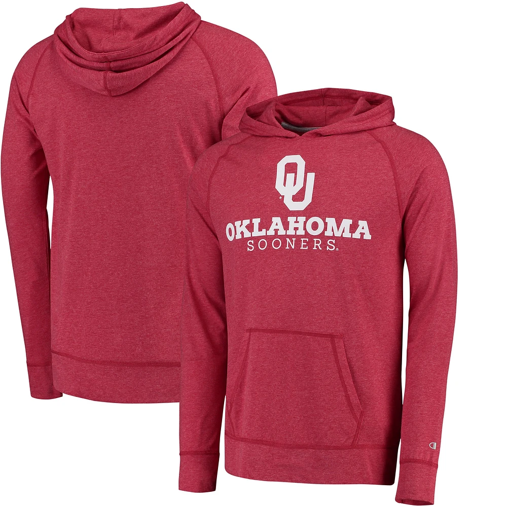 Men's Champion Crimson Oklahoma Sooners Varsity Play Hoodie T-Shirt