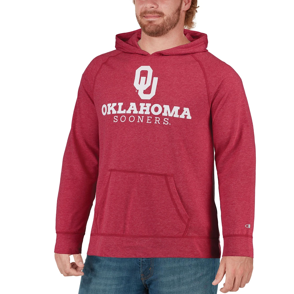 Men's Champion Crimson Oklahoma Sooners Varsity Play Hoodie T-Shirt