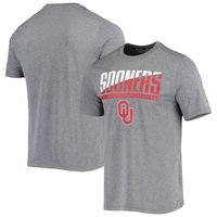 Men's Champion Gray Oklahoma Sooners Wordmark Slash T-Shirt