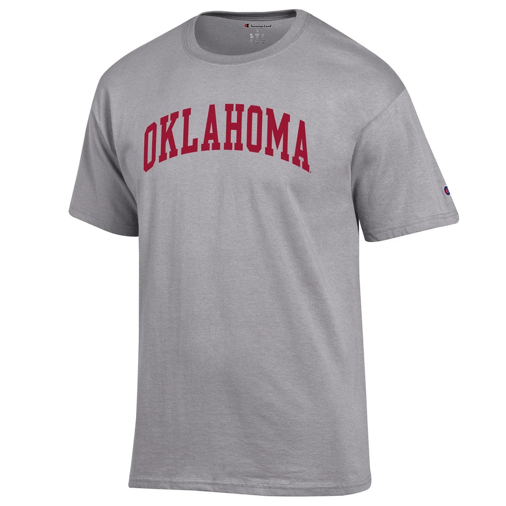 Men's Champion  Heather Gray Oklahoma Sooners Basic Arch T-Shirt