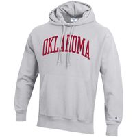 Men's Champion Heathered Gray Oklahoma Sooners Big & Tall Reverse Weave Fleece Pullover Hoodie Sweatshirt