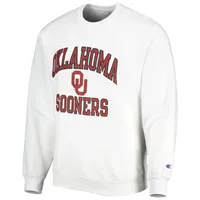 Men's Champion White Oklahoma Sooners High Motor Pullover Sweatshirt