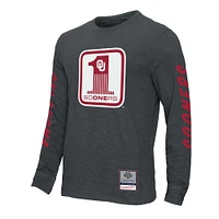 Men's Charcoal Oklahoma Sooners Legacy Cotton Long Sleeve T-Shirt