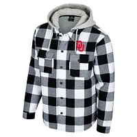 Veste zippée à carreaux Buffalo Colosseum noire/blanche pour homme des Oklahoma Sooners