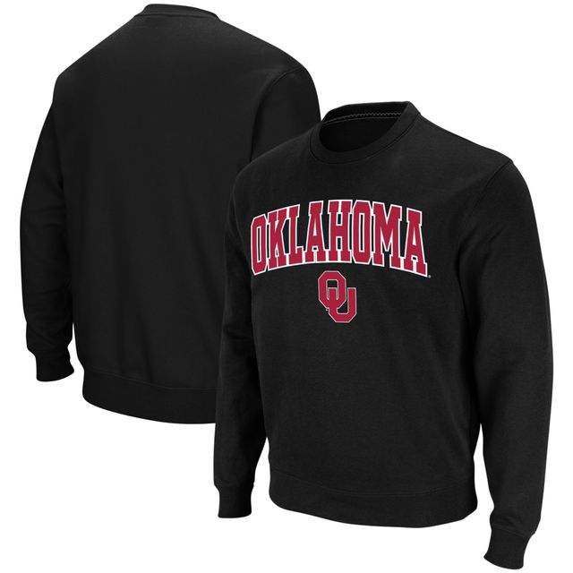 Colosseum Black Oklahoma Sooners Arch & Logo Sweat à col ras du cou pour homme