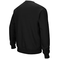 Men's Colosseum Black Oklahoma Sooners Arch & Logo Crew Neck Sweatshirt