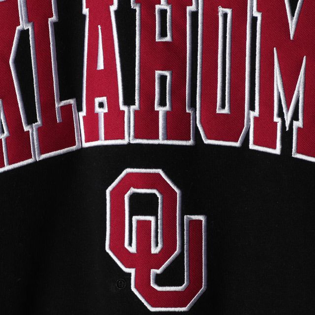 Colosseum Black Oklahoma Sooners Arch & Logo Sweat à col ras du cou pour homme