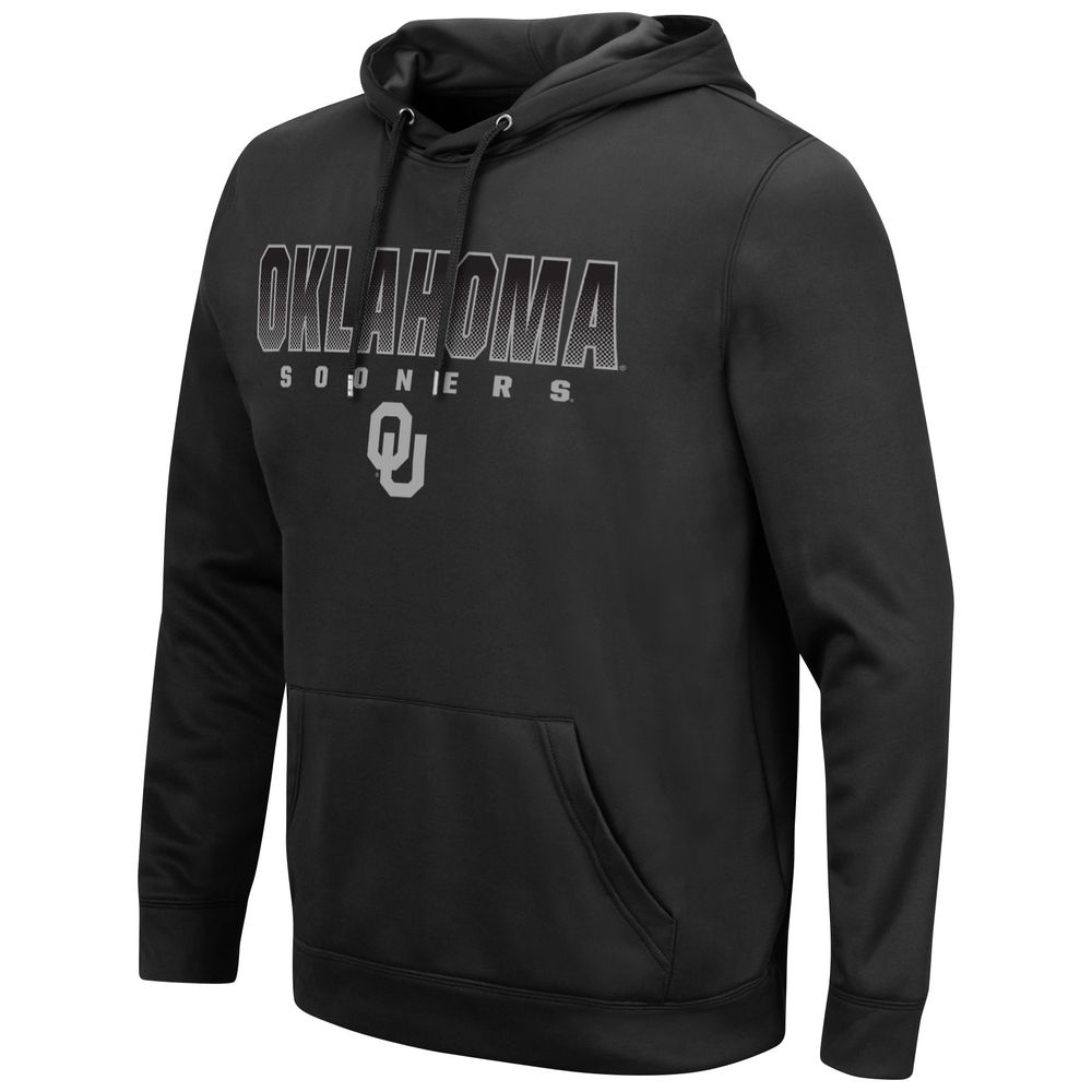 Men's Colosseum Black Oklahoma Sooners Blackout 3.0 Pullover Hoodie