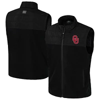 Men's Colosseum  Black Oklahoma Sooners Block The Sun Full-Zip Vest